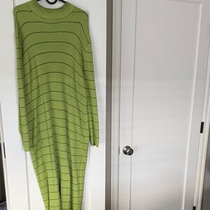 Black Owned Company: Lime Green Striped Knit Dress